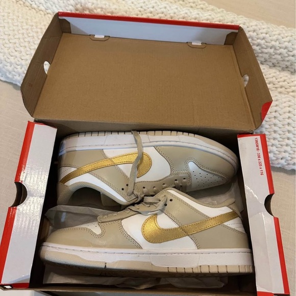 Nike Shoes - Nike Gold and Cream Athletic Shoes